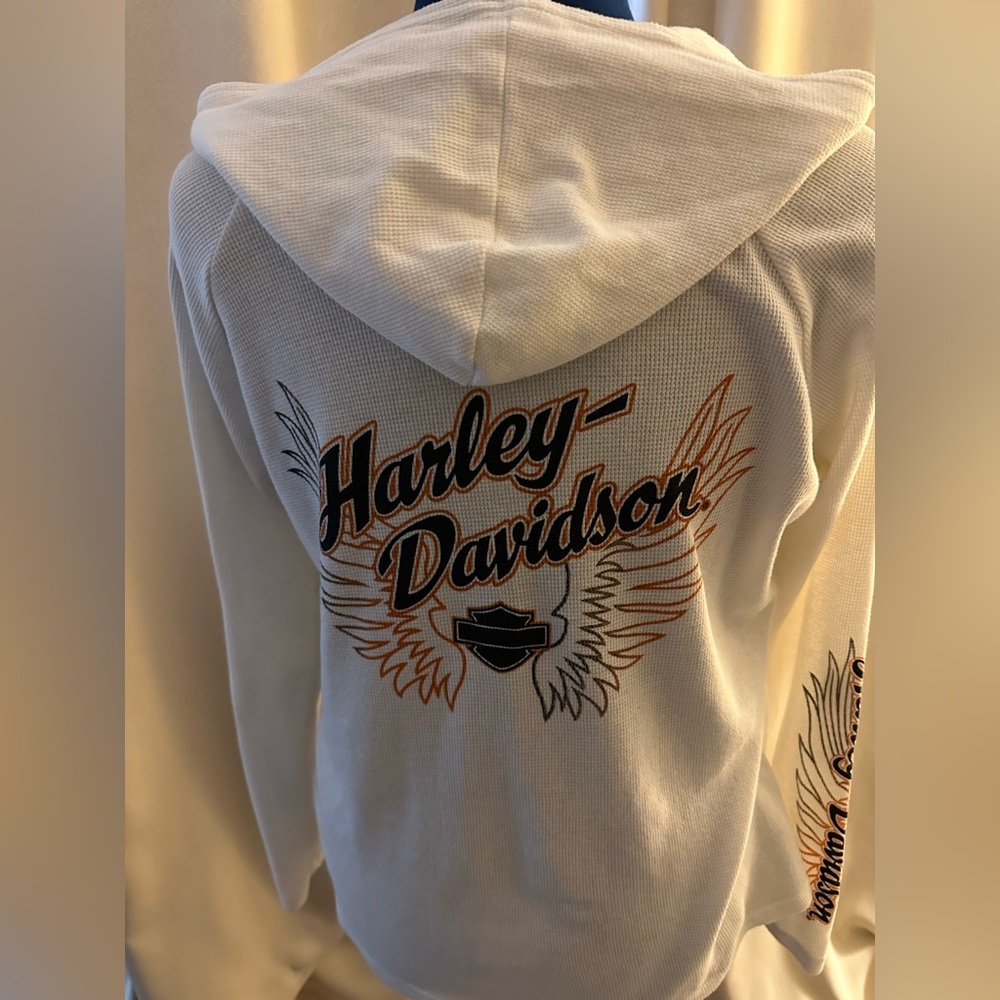 Harley Davidson V neck top with hoodie